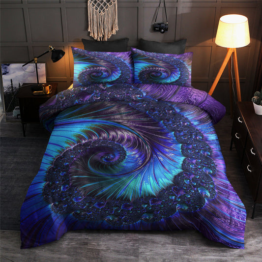 Fractal of Purple And Blue Bedding Sets TL110601BS