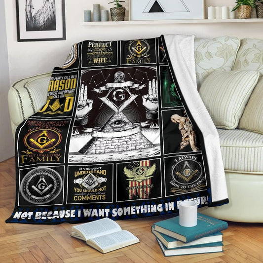 Freemason CL180922MDF Sherpa Fleece Blanket