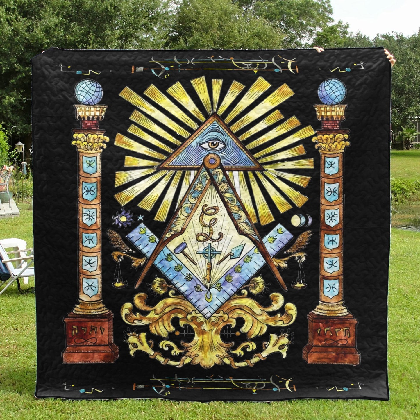 Freemason CLA05121310Q Quilt Blanket