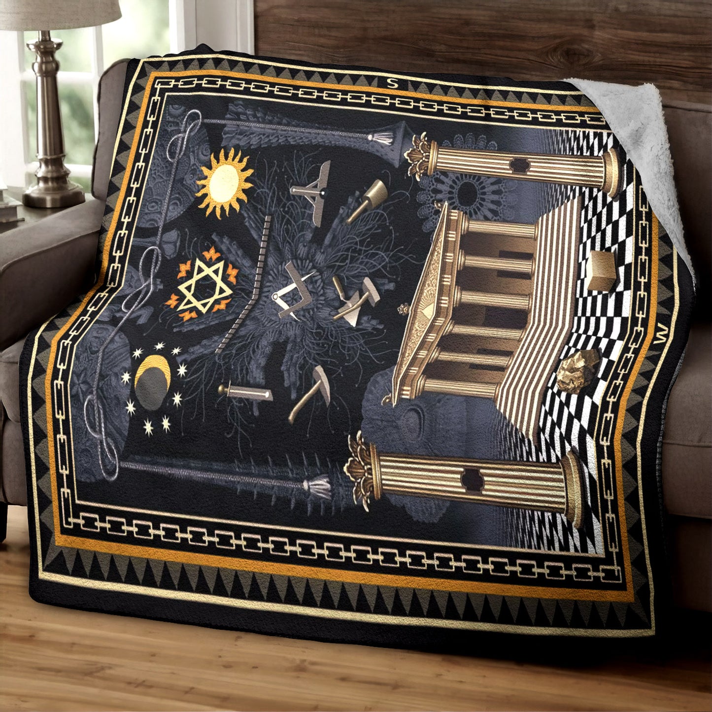Freemason CG0709076TM Sherpa Fleece Blanket