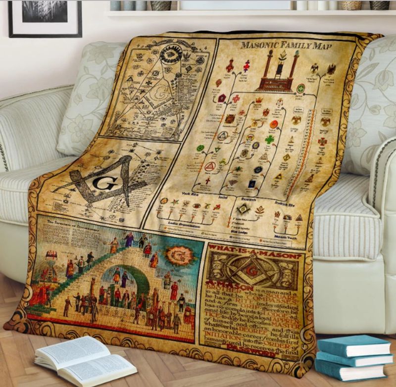Freemason Knowledge CLH2511192F Sherpa Fleece Blanket