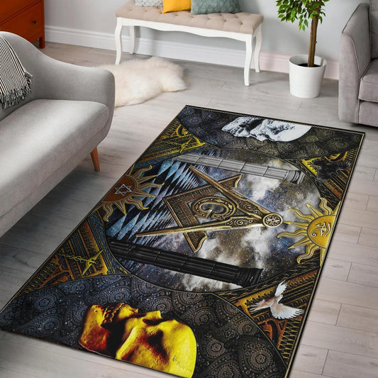 Freemason Skull CL190960MDR Rug