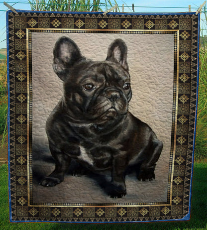 French Bulldog CL28100747MDQ Quilt Blanket