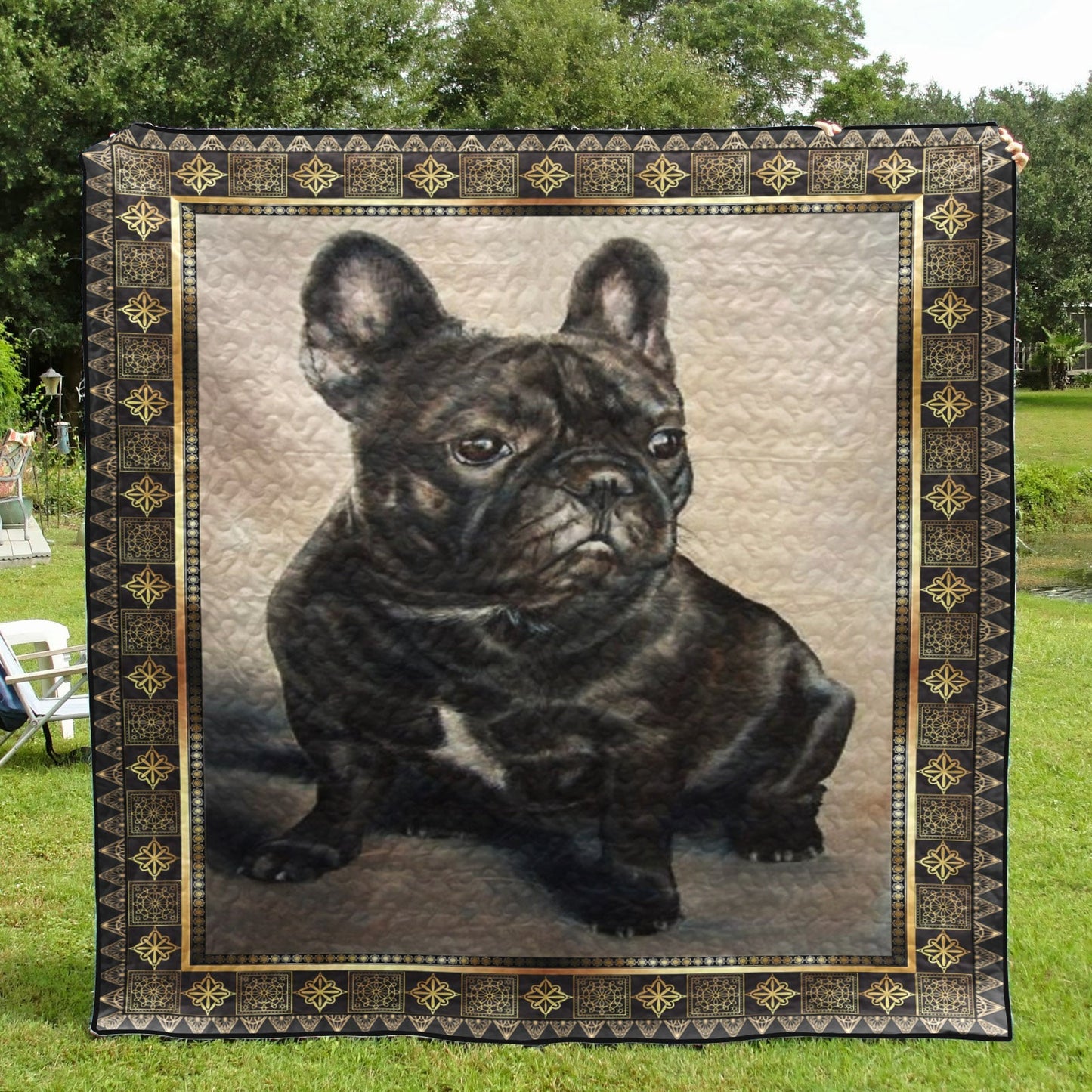 French Bulldog CL28100747MDQ Quilt Blanket