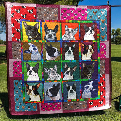 French Bulldog France Faces TD19110355 Quilt Blanket