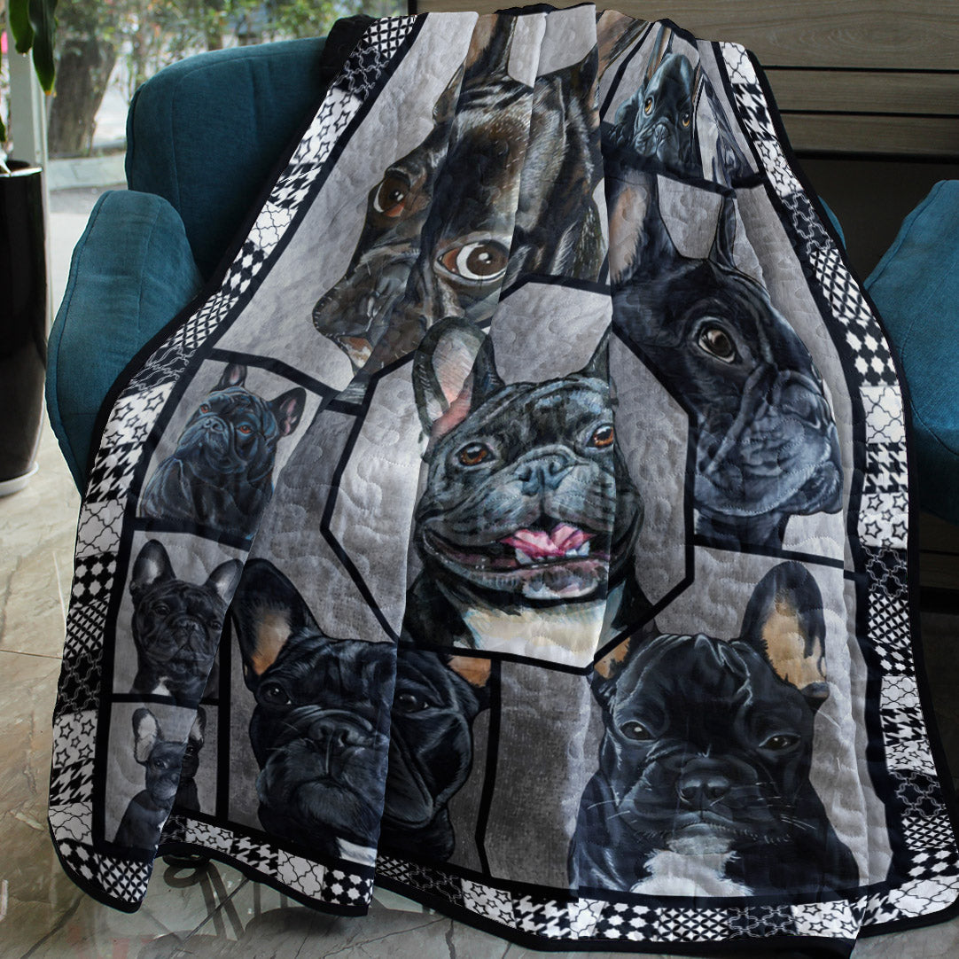 French cheapest Bulldog Queen Blanket