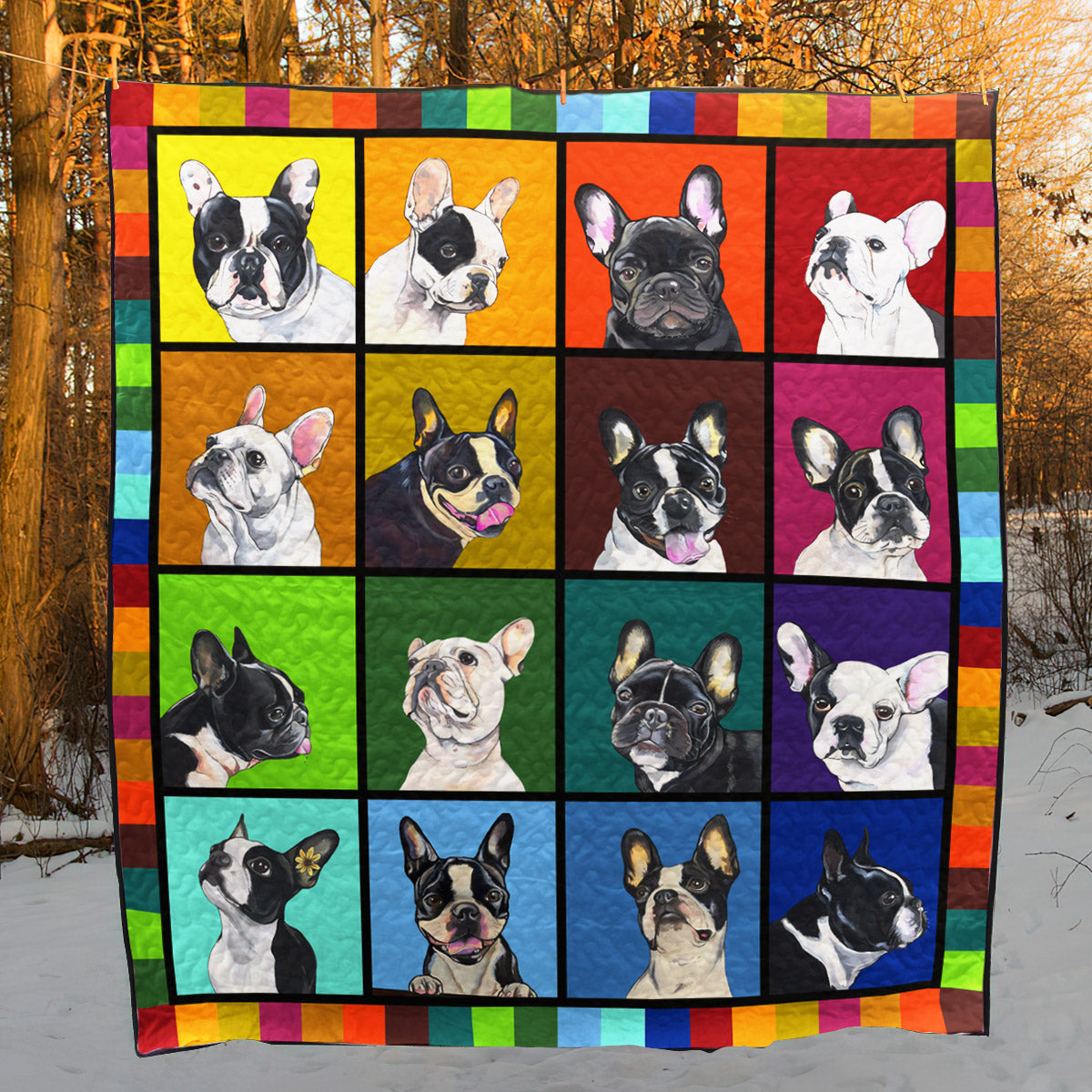 French Bulldog TD12110143 Quilt Blanket