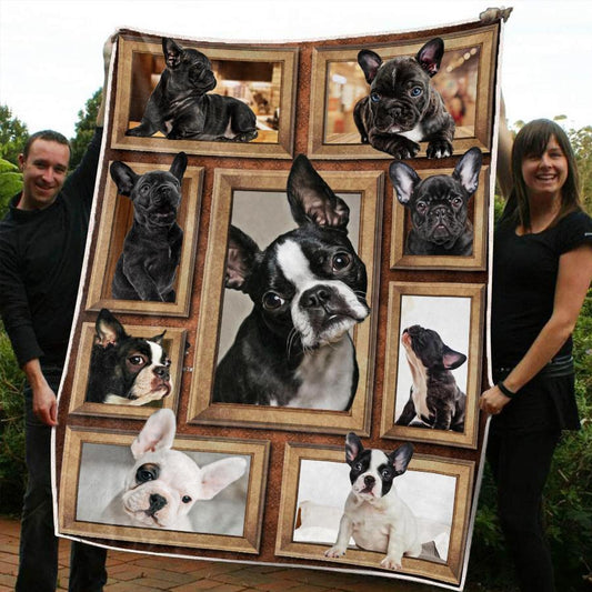 French Bulldog CLM0211083 Sherpa Fleece Blanket
