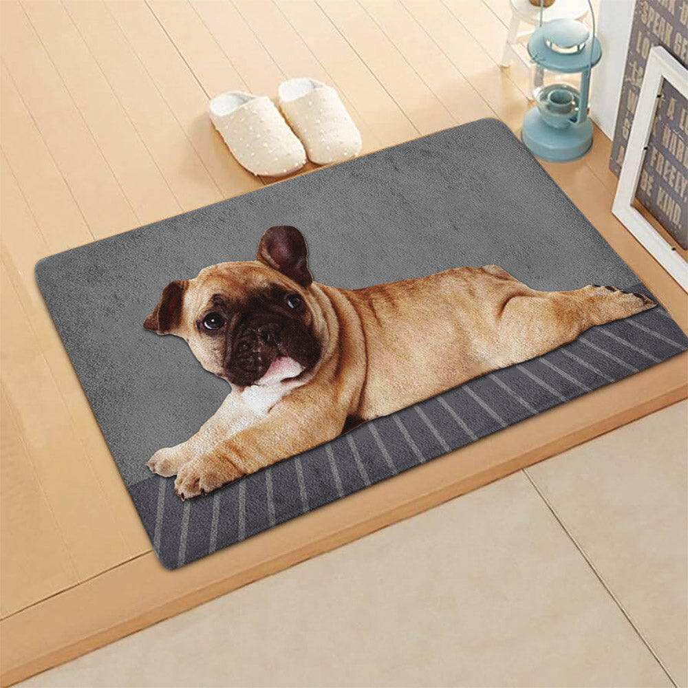 French Bulldog HN290712 Non-slip Door mats