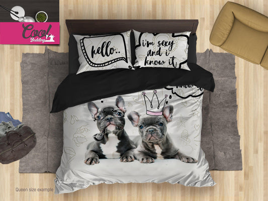 French Dog CLH111076B Bedding Sets
