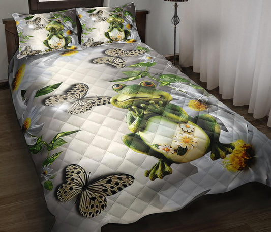 Frog And Butterfly Quilt Bedding Set ND180906