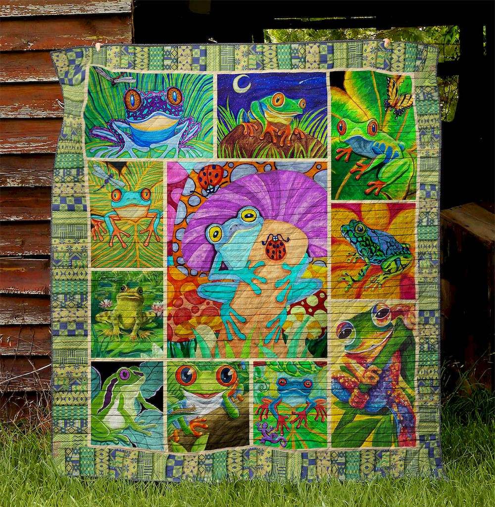 Frog CL16100037MDQ Quilt Blanket