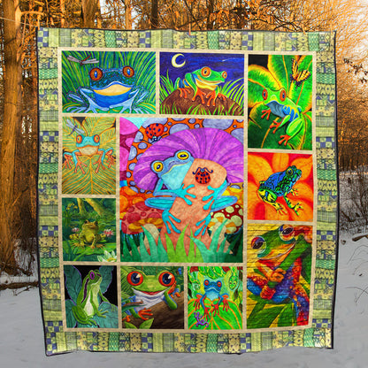 Frog CL16100037MDQ Quilt Blanket