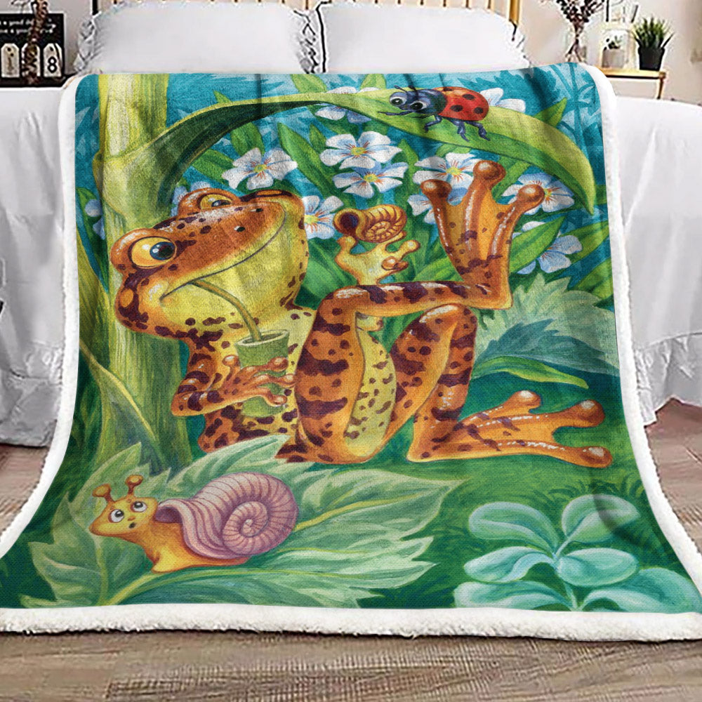 Frog And Bug DD3009107F Sherpa Fleece Blanket