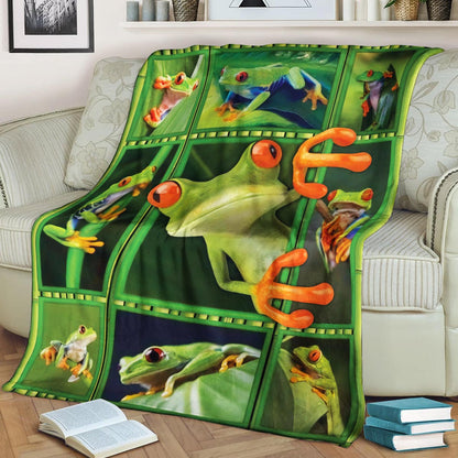 Frog CLA21100793F Sherpa Fleece Blanket