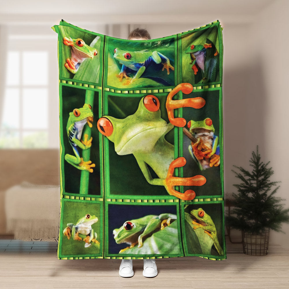 Frog CLA21100793F Sherpa Fleece Blanket