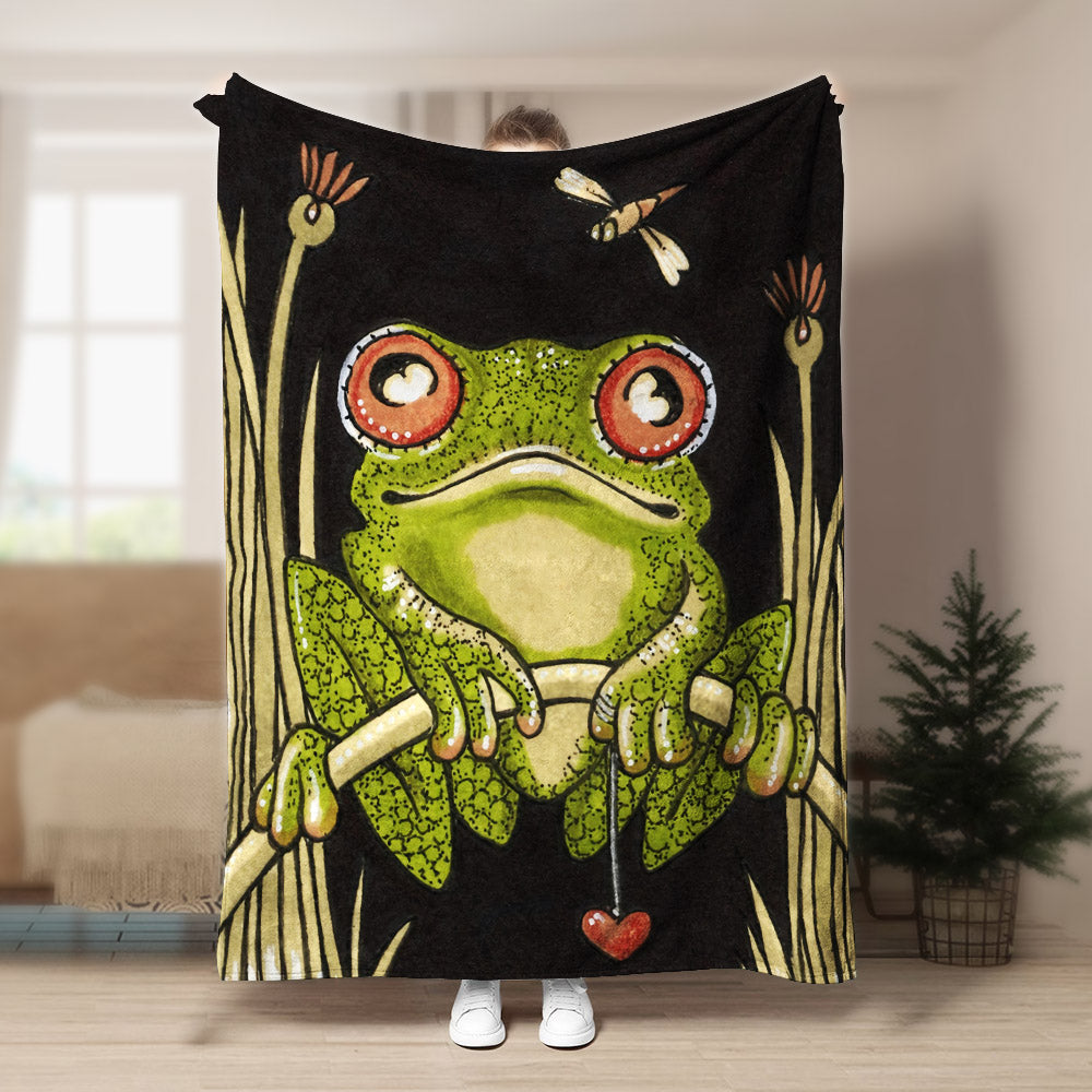 Frog DD260868F Sherpa Fleece Blanket