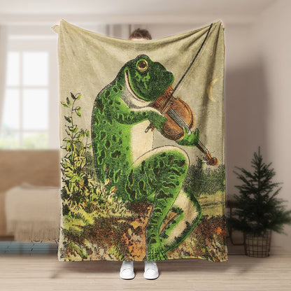 Frog DN050986F Sherpa Fleece Blanket