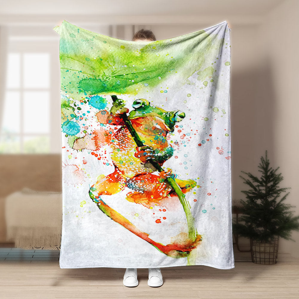 Frog DP300849F Sherpa Fleece Blanket