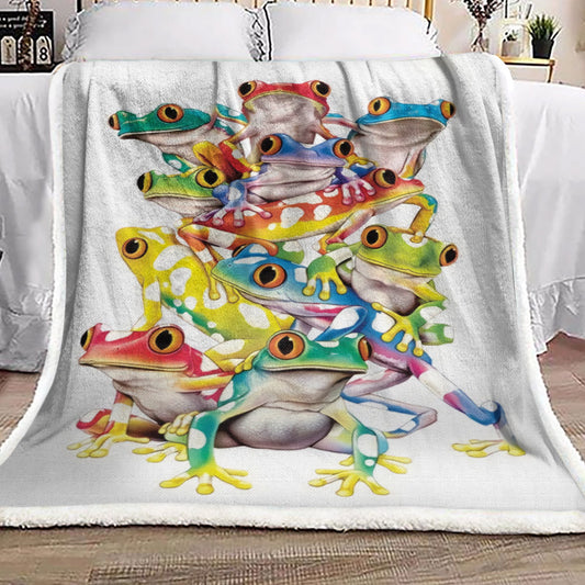 Frog VD260977F Sherpa Fleece Blanket