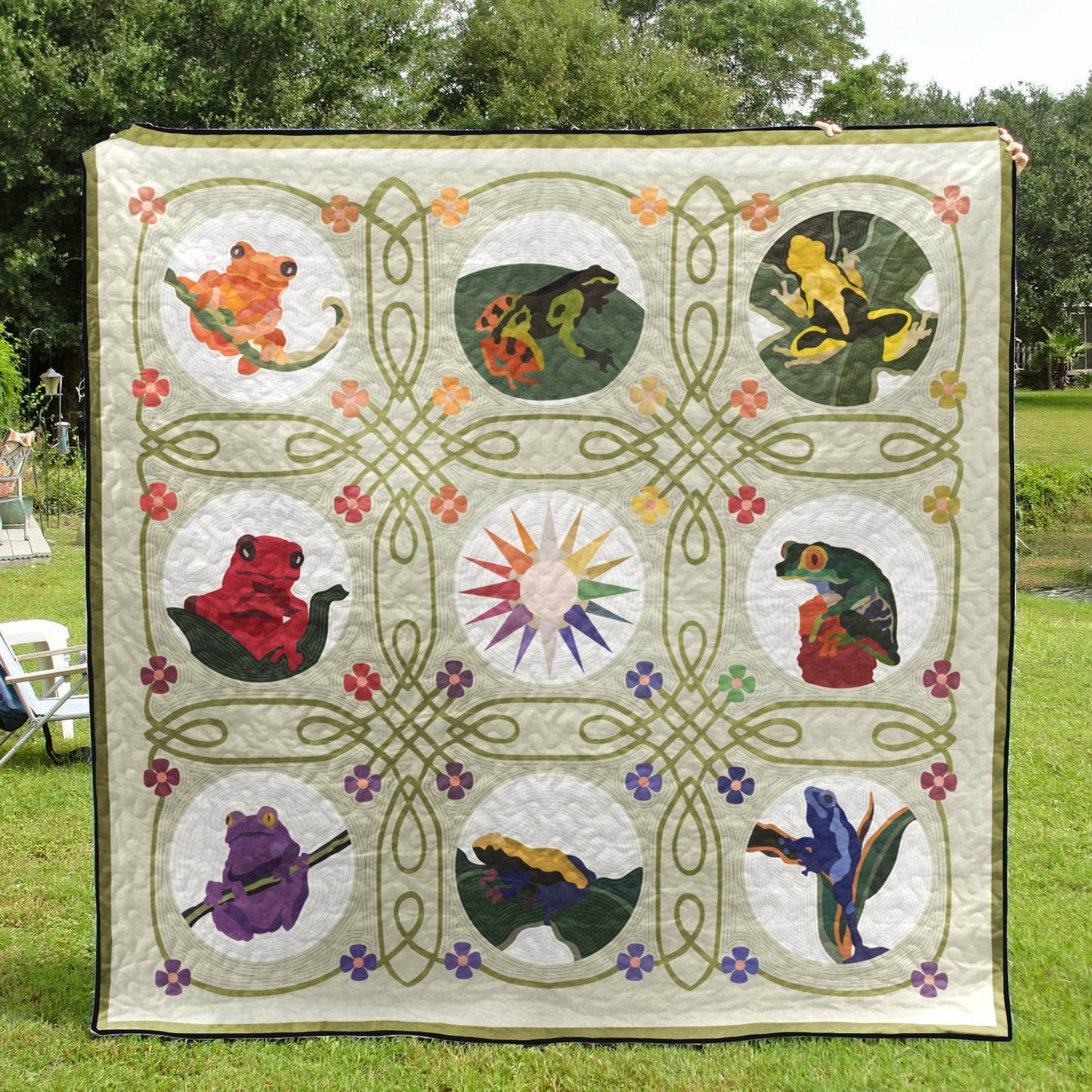 Frogs CLA2410295Q Quilt Blanket