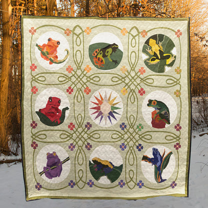 Frogs CLA2410295Q Quilt Blanket