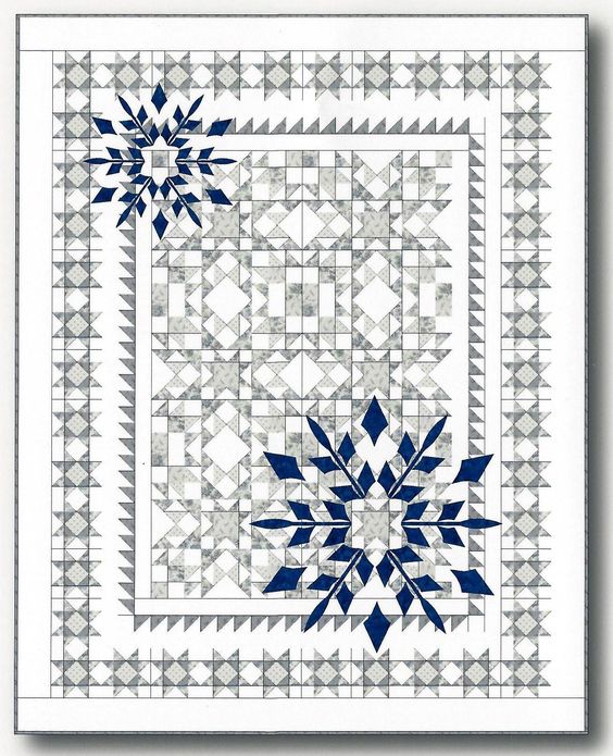 Frosty Snowflakes CLA0411468Q Quilt Blanket