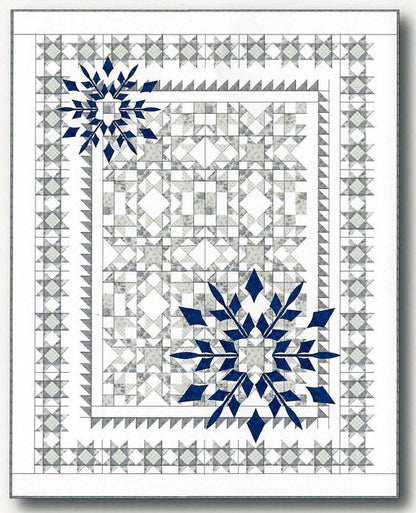 Frosty Snowflakes CLA0411468Q Quilt Blanket