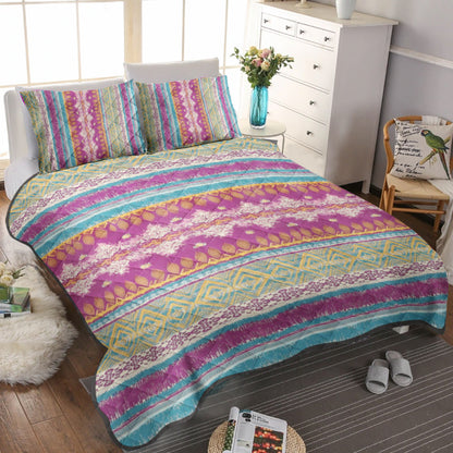 Fuchsia Tribal CLP260923B Quilt Bedding Set