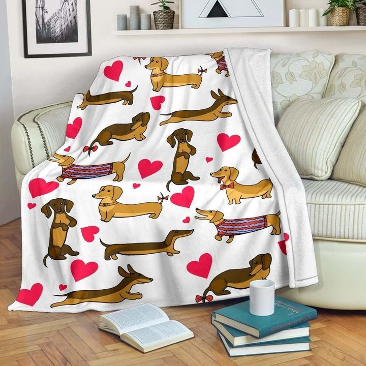 Funny Dachshund Sausage CLA21100098F Sherpa Fleece Blanket