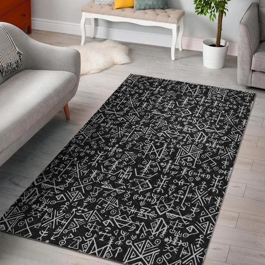 Futhark Norse Runes Scandinavian Viking CL12100581MDR Rug