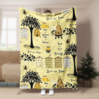 Garden For Bees TT0110060TT Sherpa Fleece Blanket