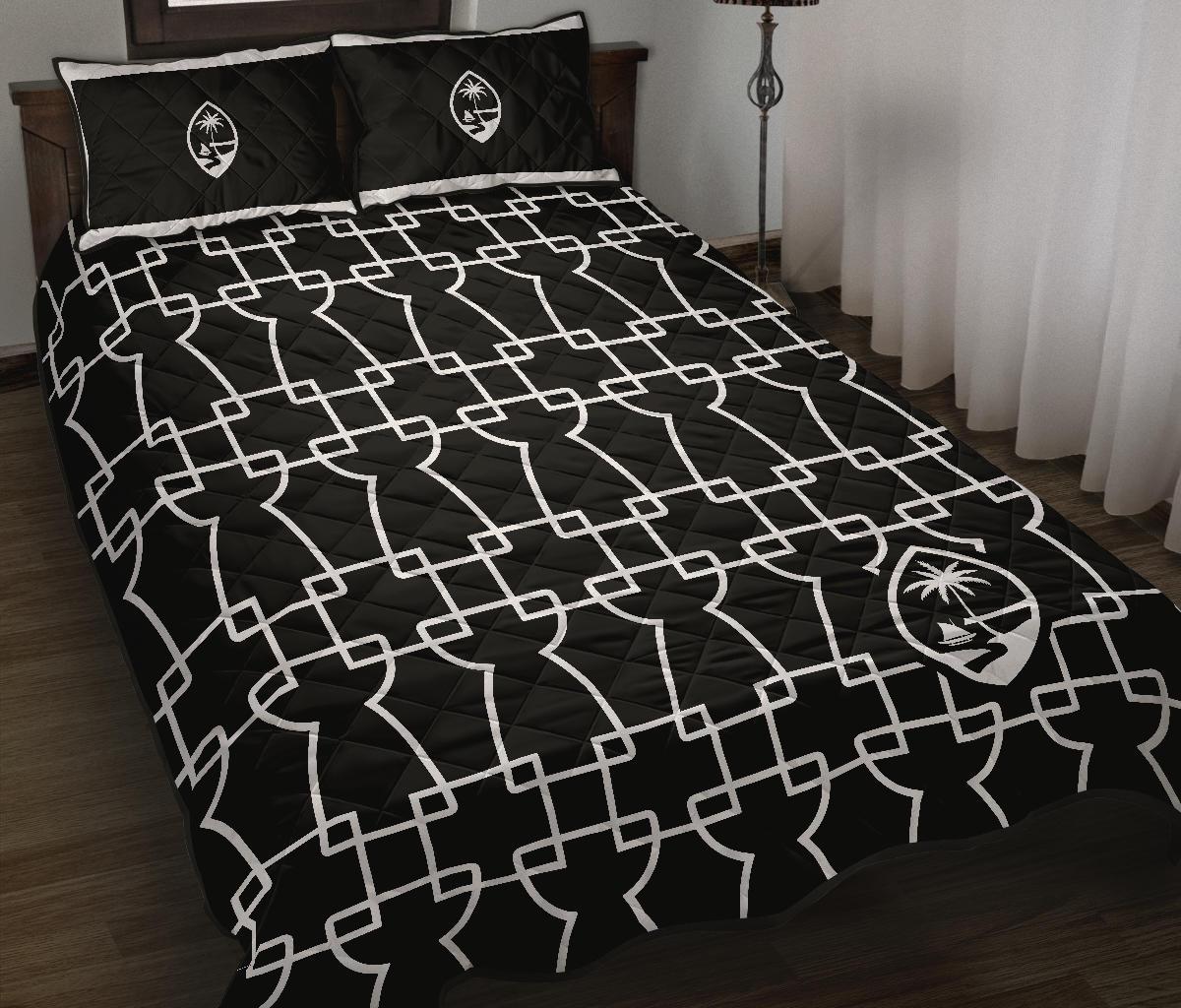 Geometric Latte Guam Quilt Bedding Set TM021001