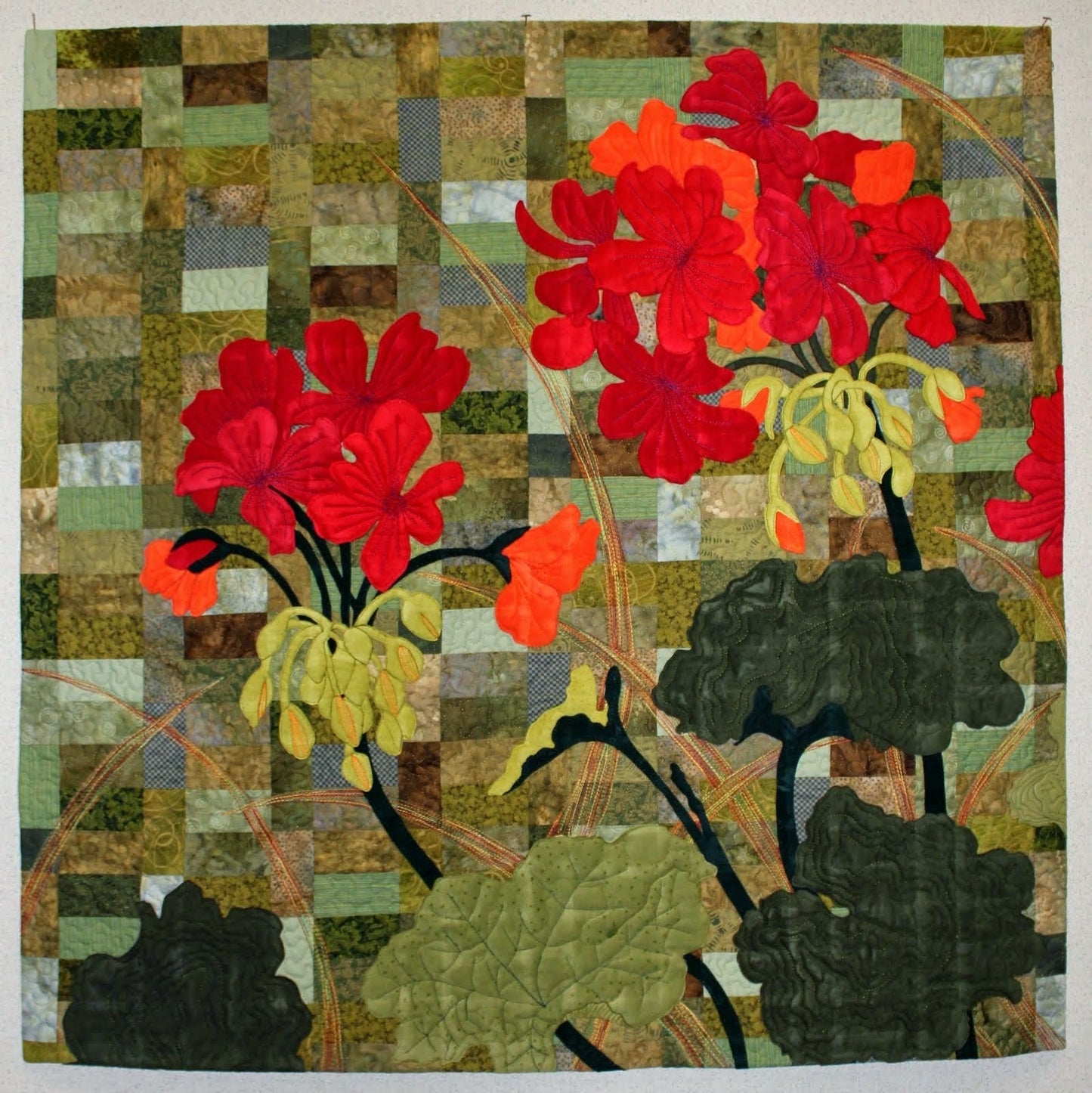 Geraniums CLA0711437Q Quilt Blanket