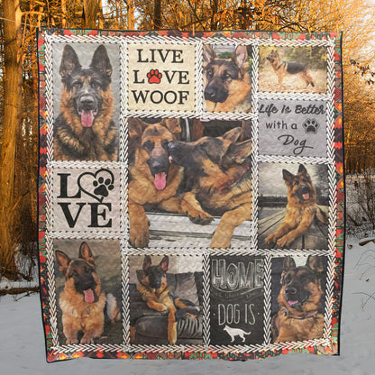 German Shepherd Better Life CL10100120MDQ Quilt Blanket