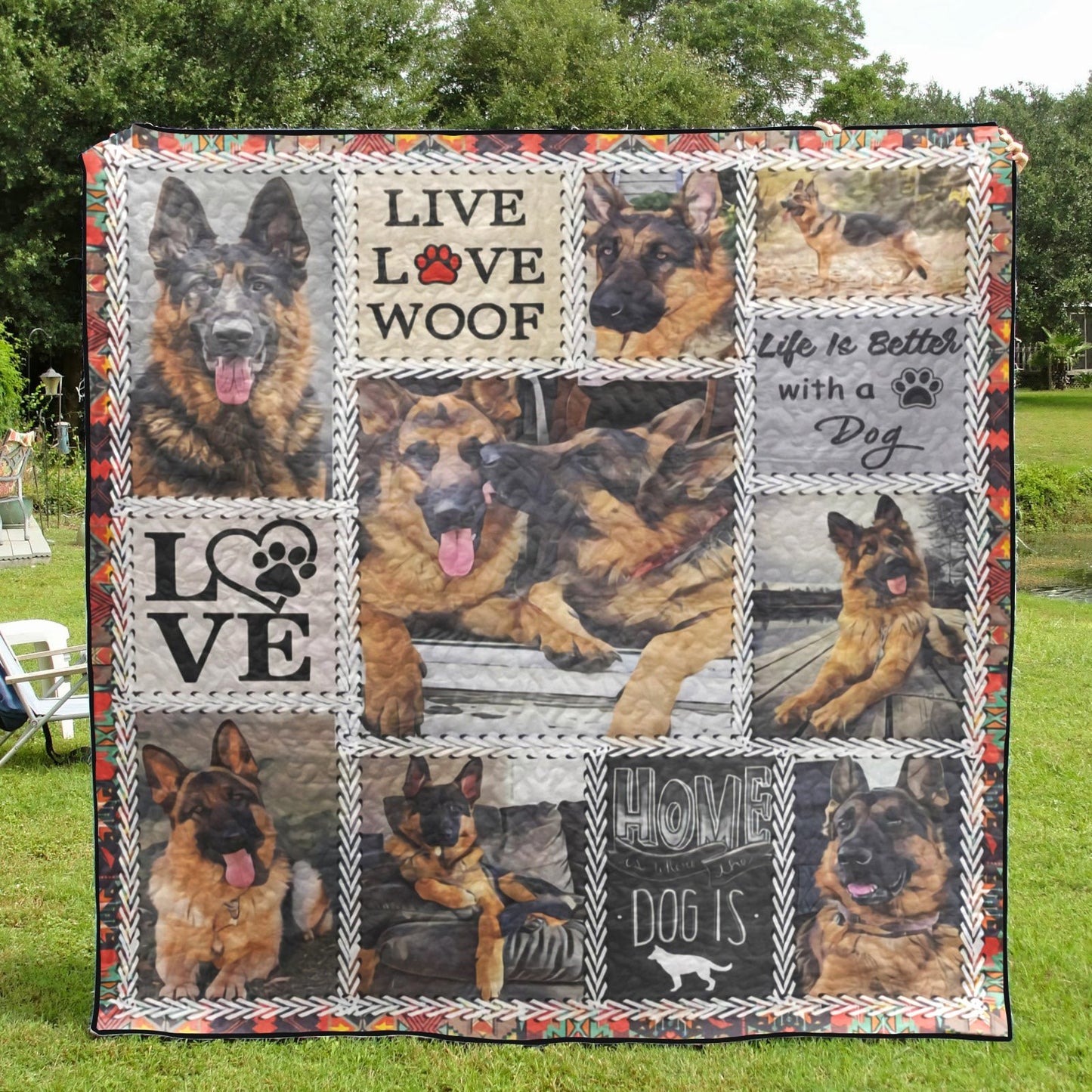 German Shepherd Better Life CL10100120MDQ Quilt Blanket