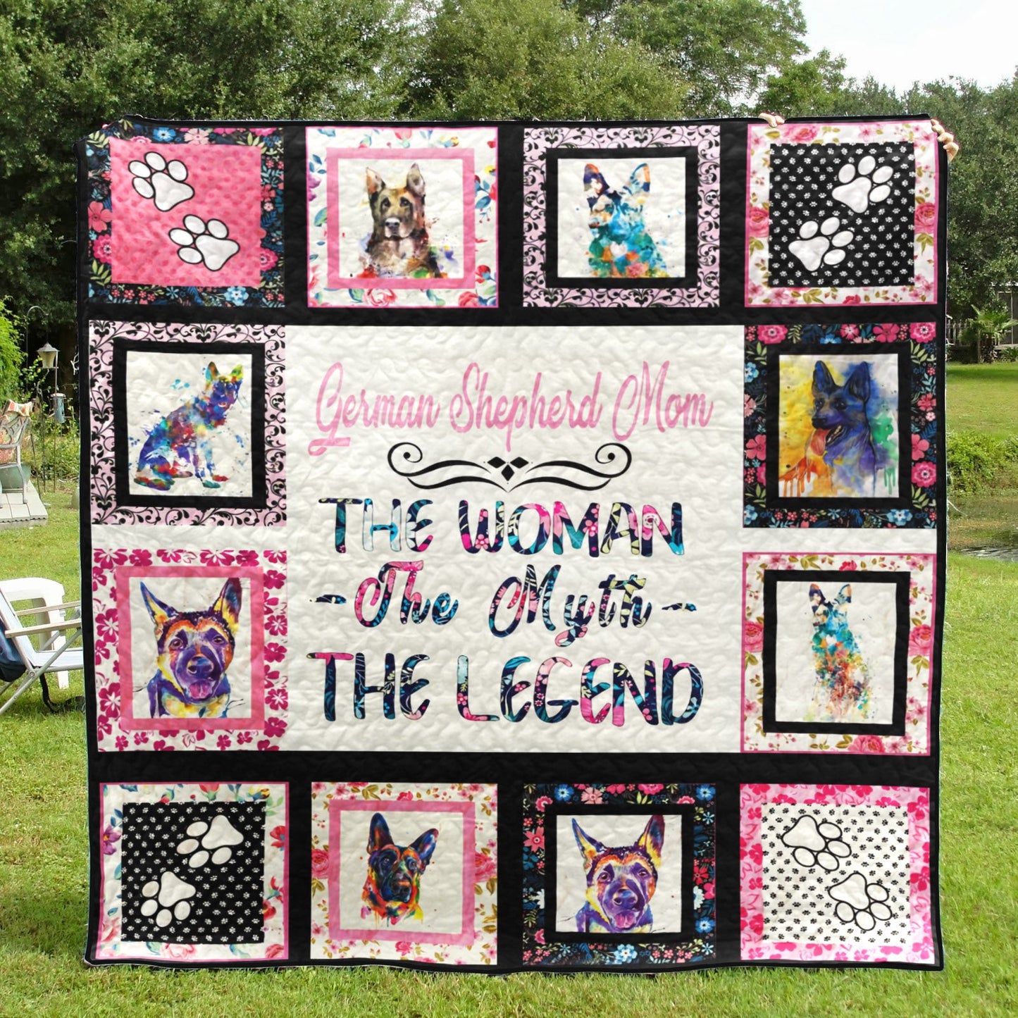 German Shepherd CL09100104MDQ Quilt Blanket