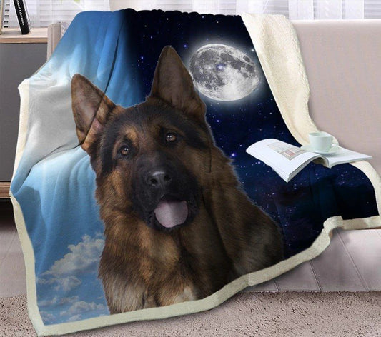 German Shepherd CL150831MD Sherpa Fleece Blanket