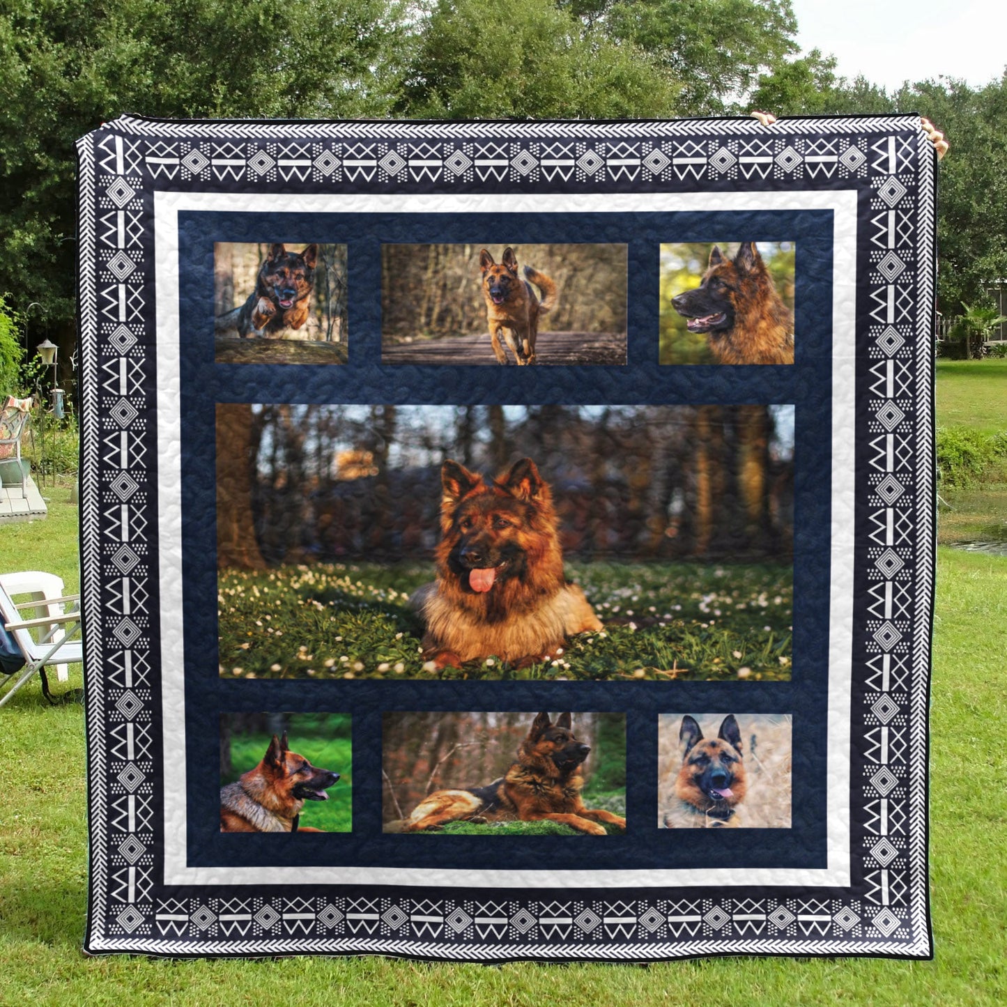 German Shepherd CL20110187MDQ Quilt Blanket