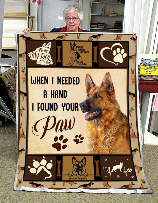 German Shepherd CL240845MD Sherpa Fleece Blanket