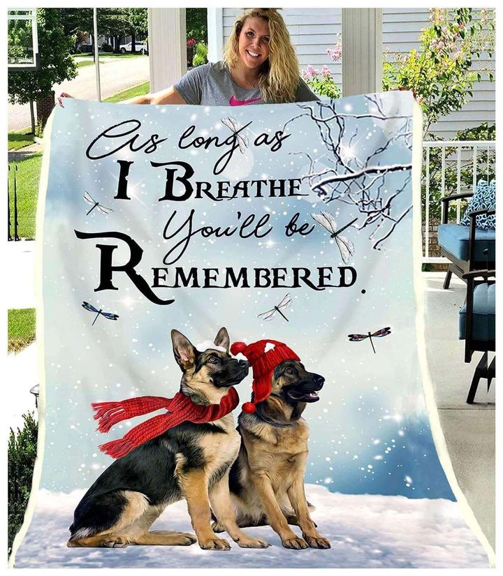 German Shepherd CL260841MDF Sherpa Fleece Blanket