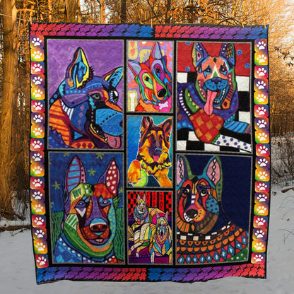 German Shepherd CL28100763MDQ Quilt Blanket