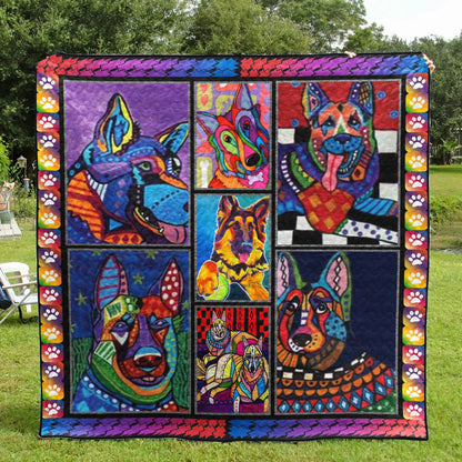 German Shepherd CL28100763MDQ Quilt Blanket