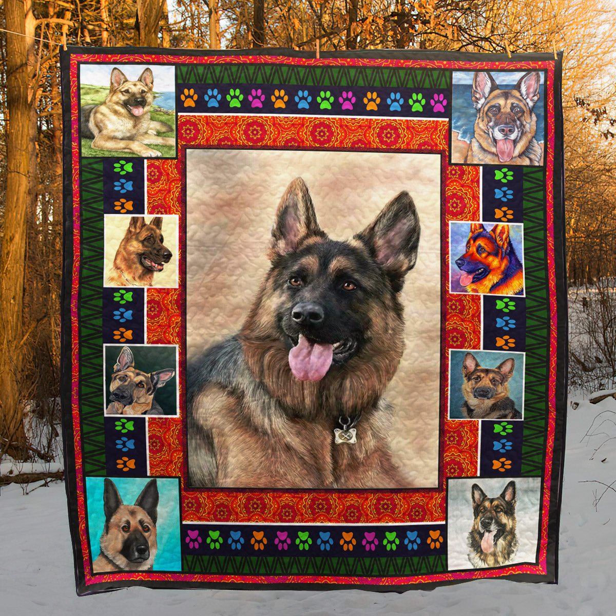 German Shepherd CLA3010039Q Quilt Blanket