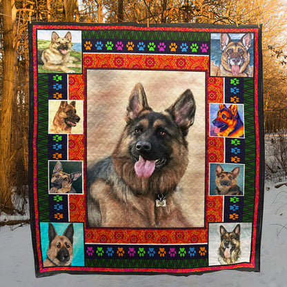 German Shepherd CLA3010039Q Quilt Blanket