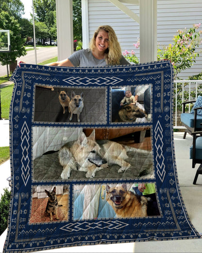 German Shepherd CLH0412360Q Quilt Blanket