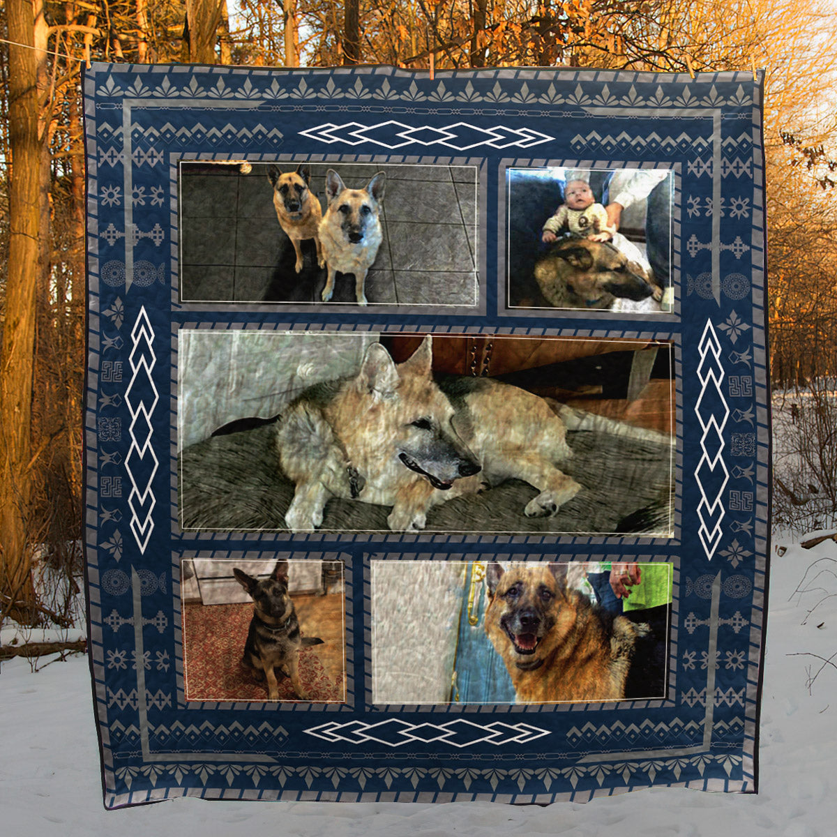 German Shepherd CLH0412360Q Quilt Blanket