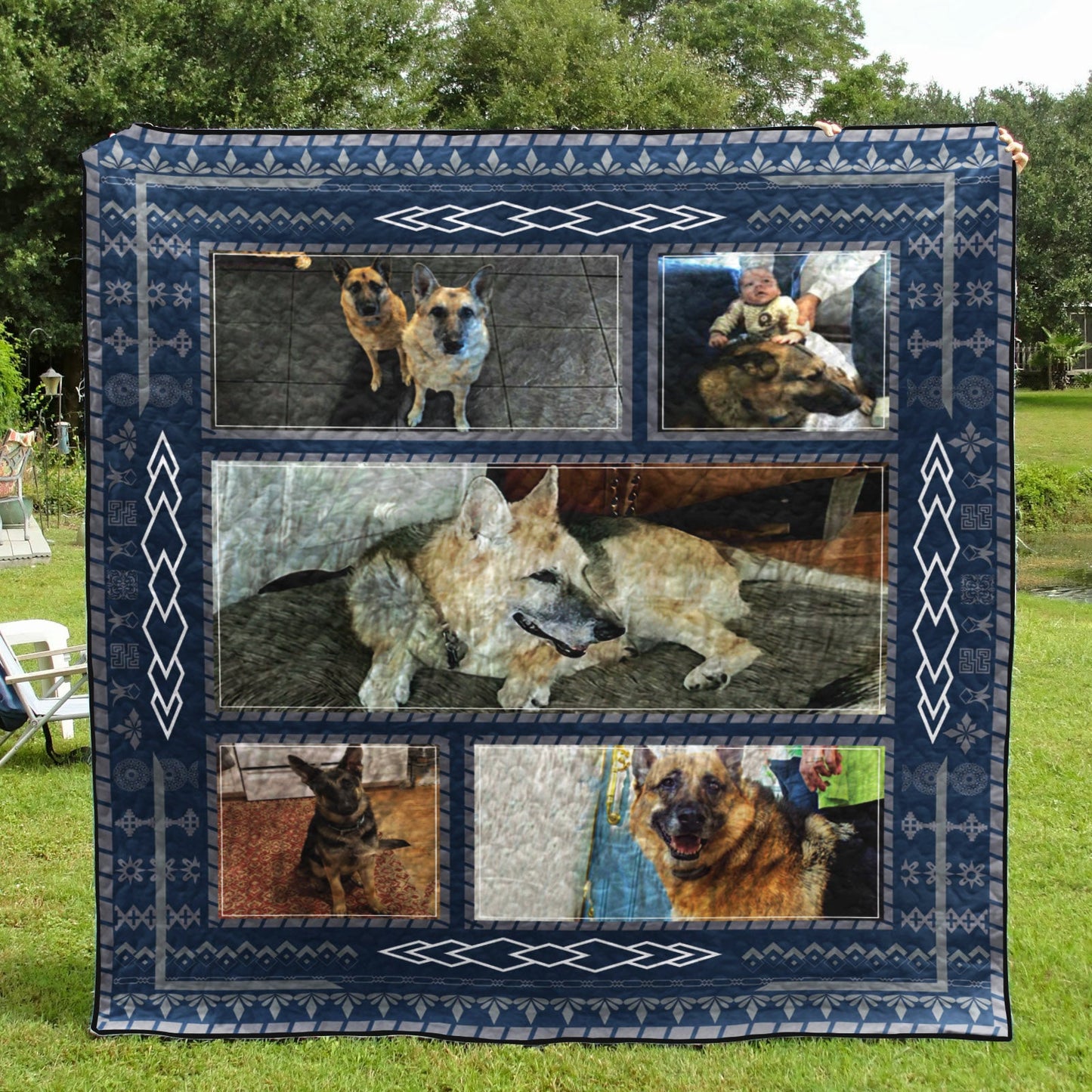 German Shepherd CLH0412360Q Quilt Blanket