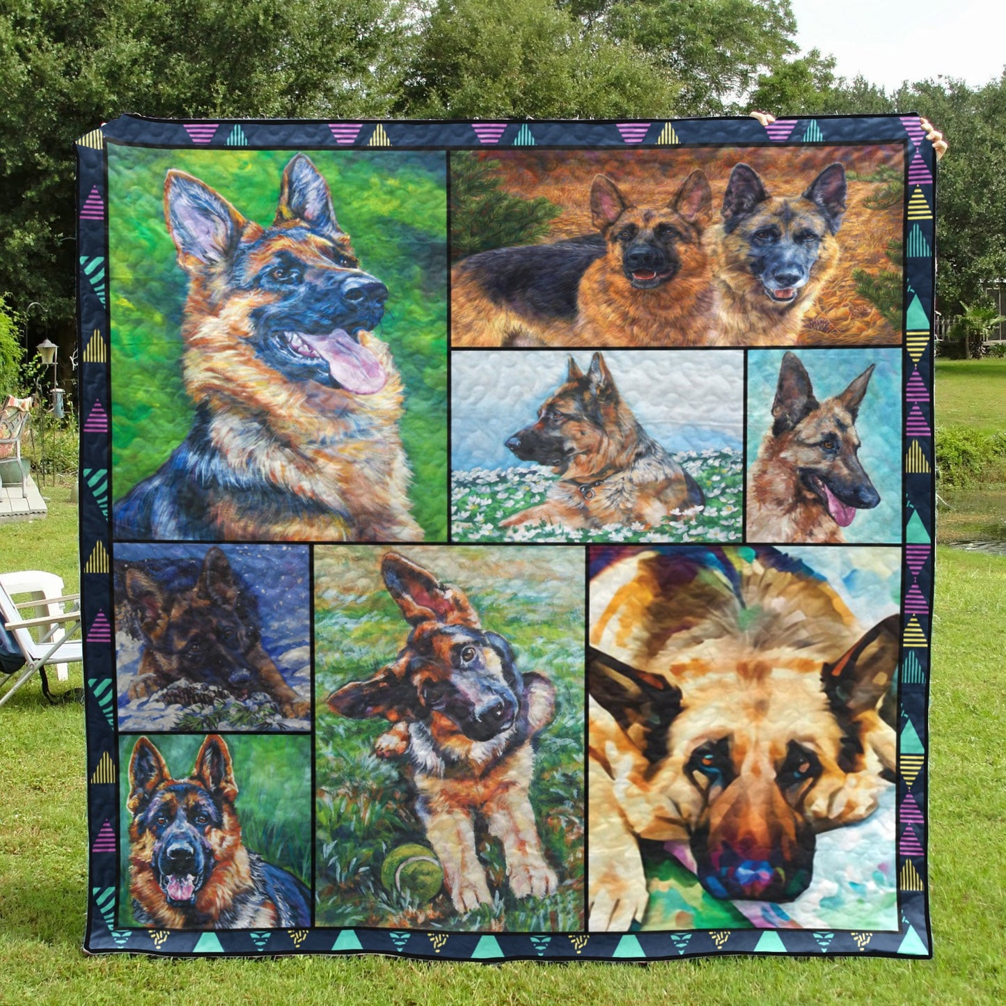 German Shepherd CLH0511288Q Quilt Blanket