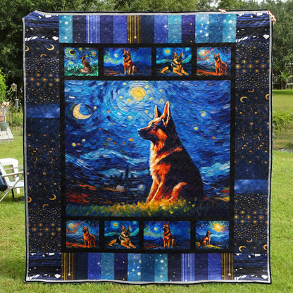 German Shepherd Starry Night CLA31100560Q Art Quilt